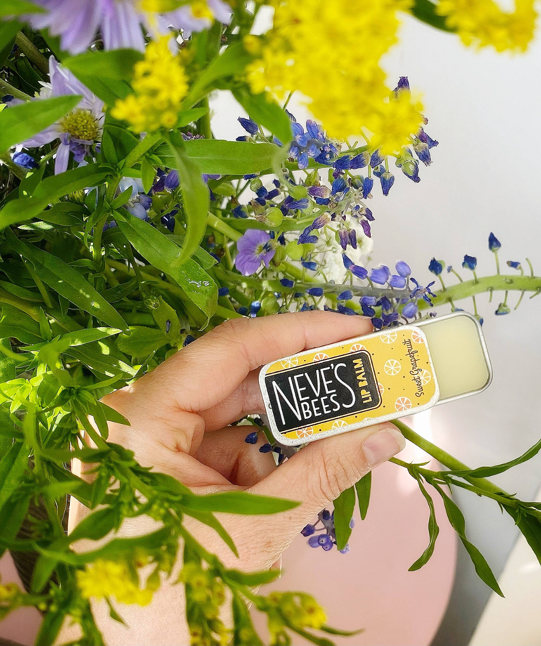 Neve's Bees Sweet Grapefruit Beeswax Lip Balm -7g Slider Tin