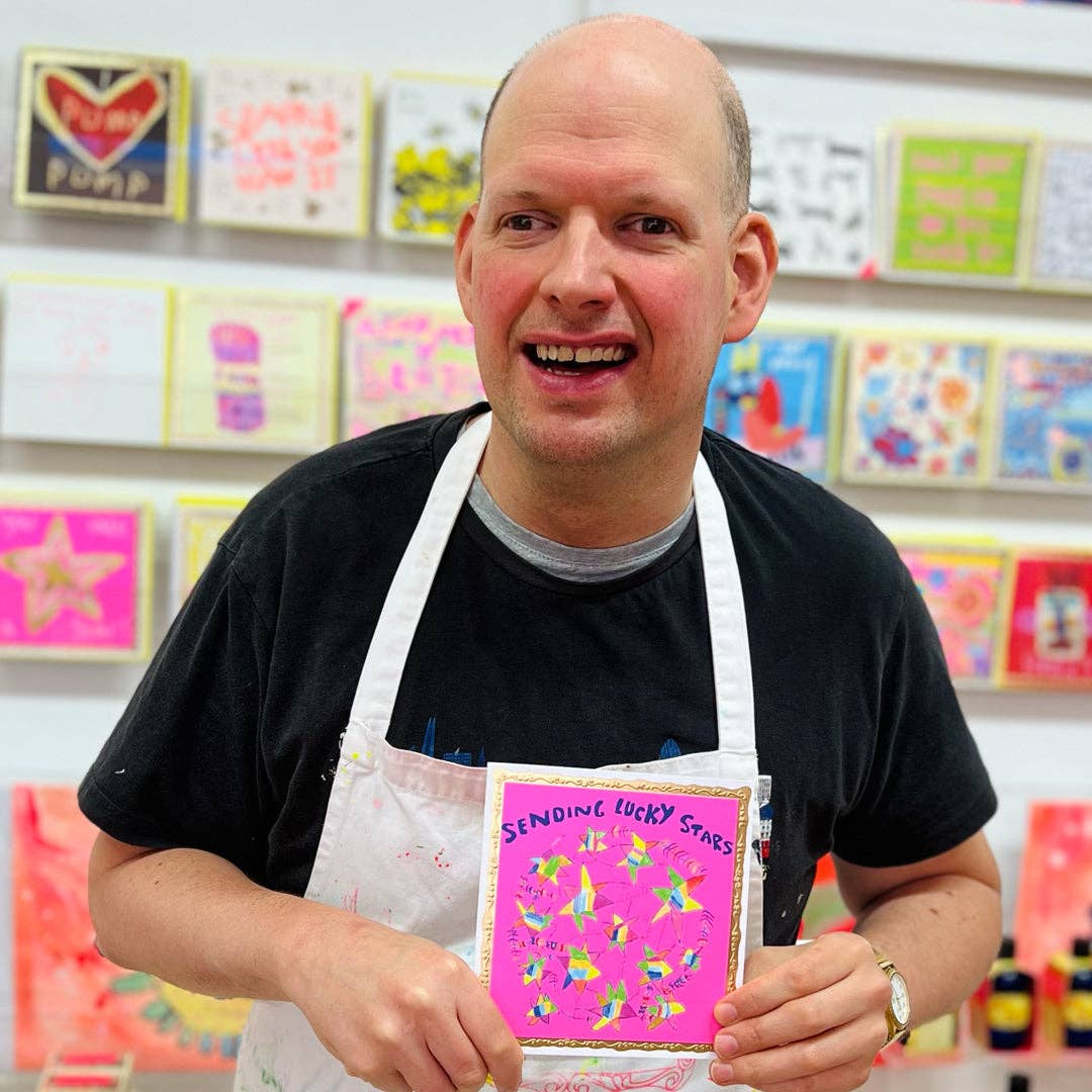 Sending Lucky Stars, Greetings Card