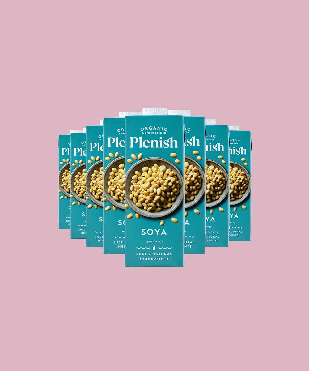 Plenish - Organic Soya Milk 8 x 1L