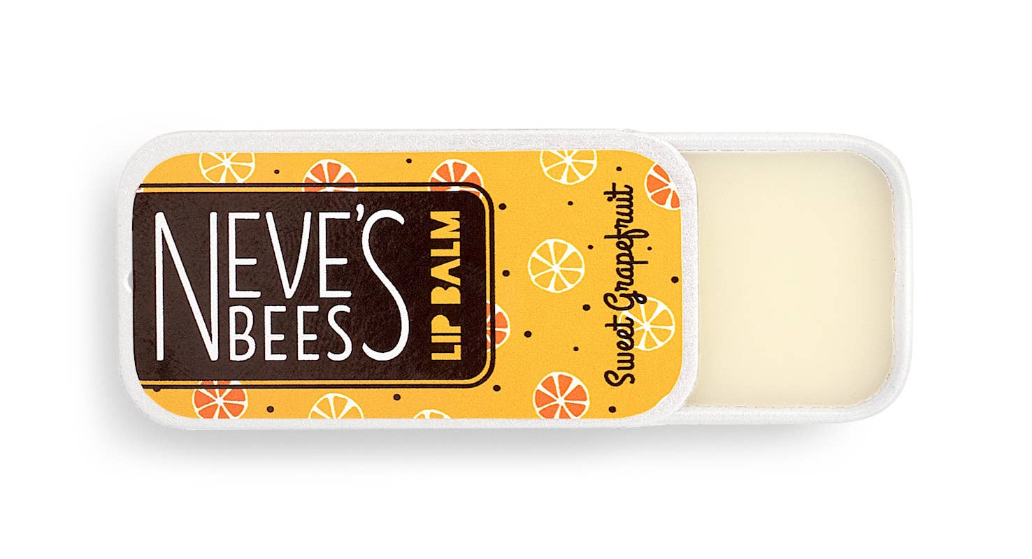 Neve's Bees Sweet Grapefruit Beeswax Lip Balm -7g Slider Tin