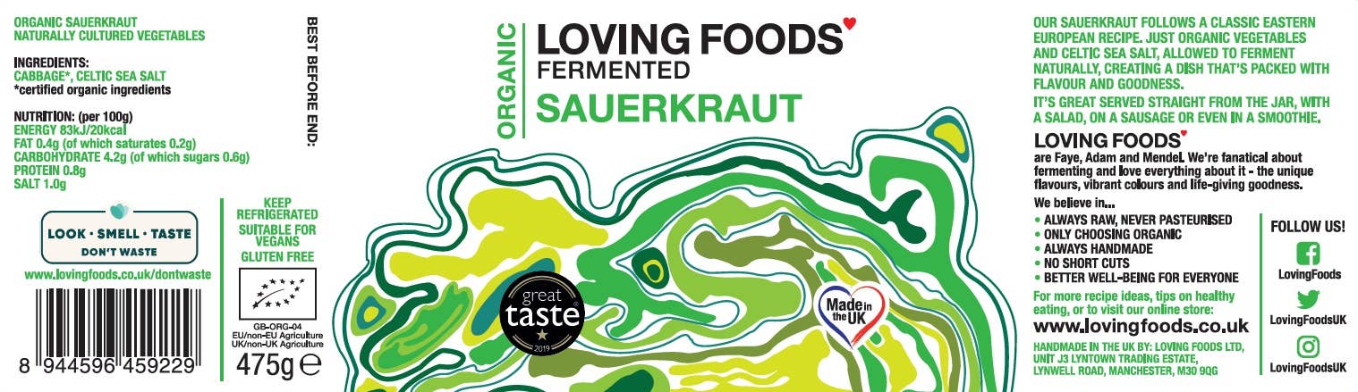 Organic Sauerkraut: 475g