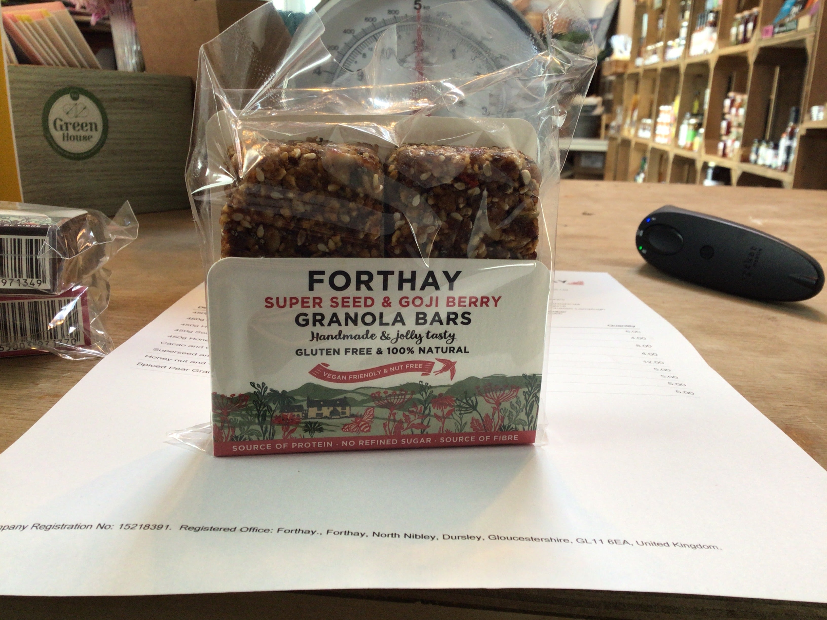 Forthay granola bar super seed & goji berry