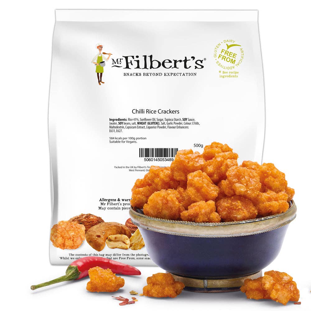 Korean Chilli Rice Crackers: 6 x 150g bags