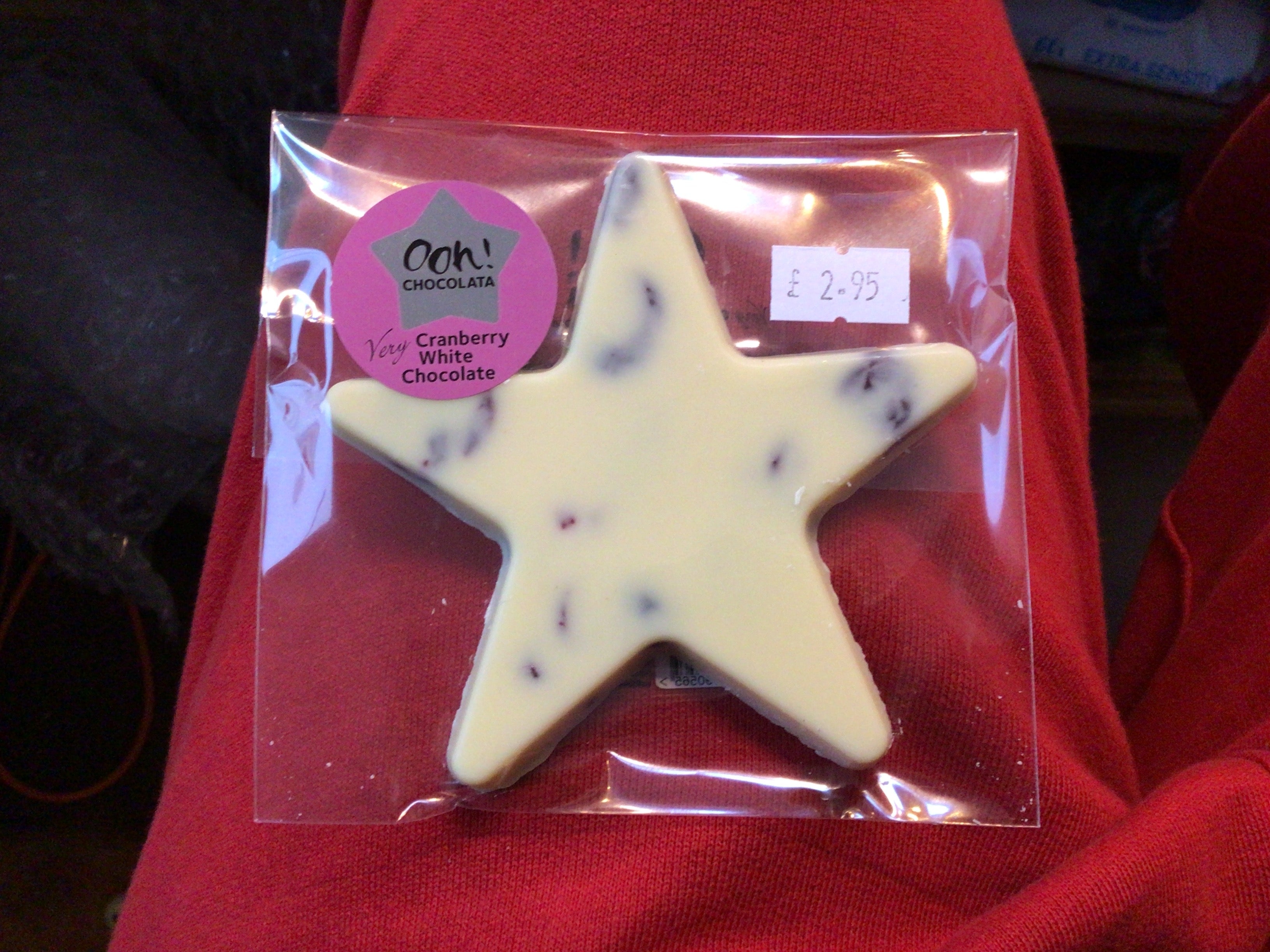 Cranberry white chocolate star