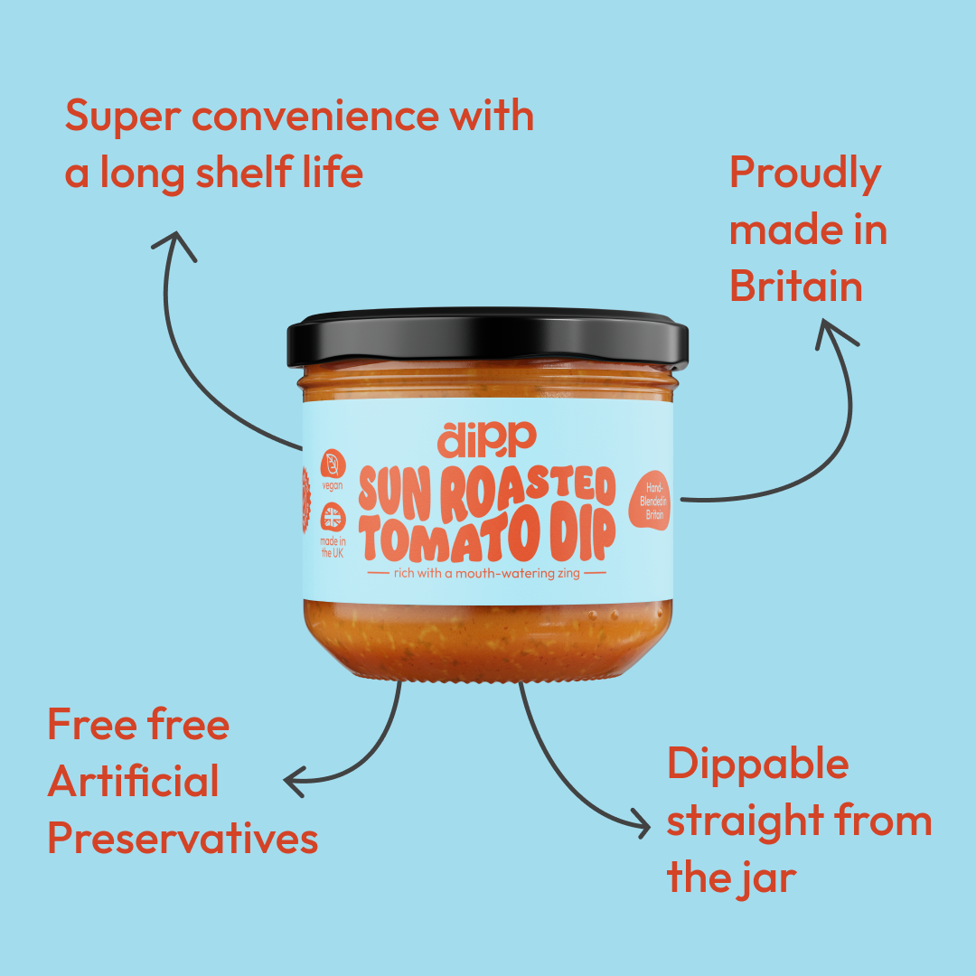 Dipp Sun Roasted Tomato Dip; No Artificial Preservatives