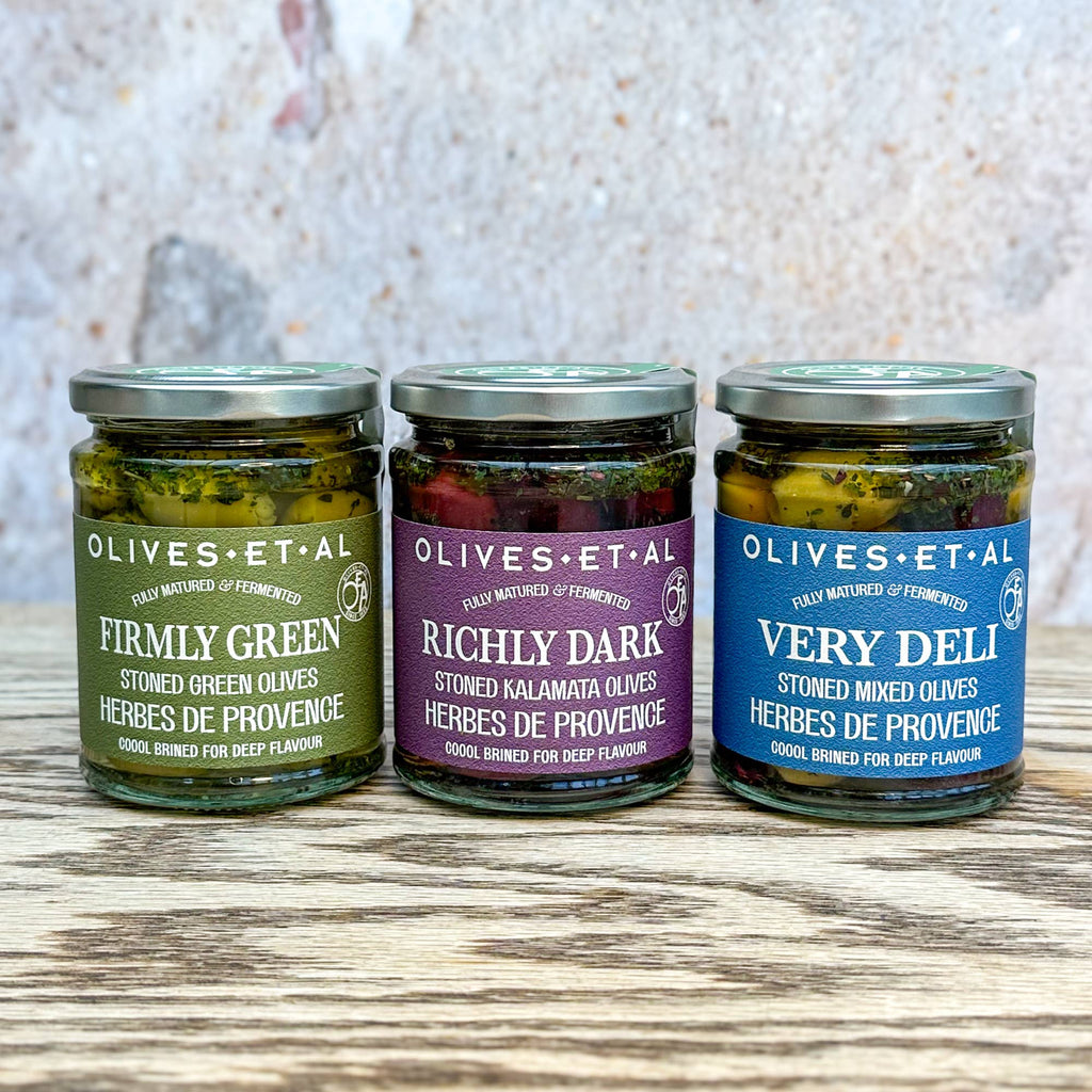 Richly Dark Pitted Kalamata Olives with Herbes de Provence
