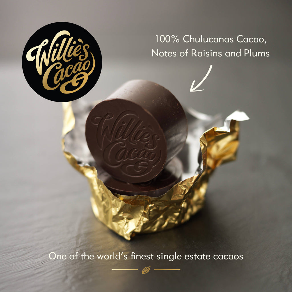 100% Chulucanas Cacao. Notes of raisins & plums. Vegan. 180g