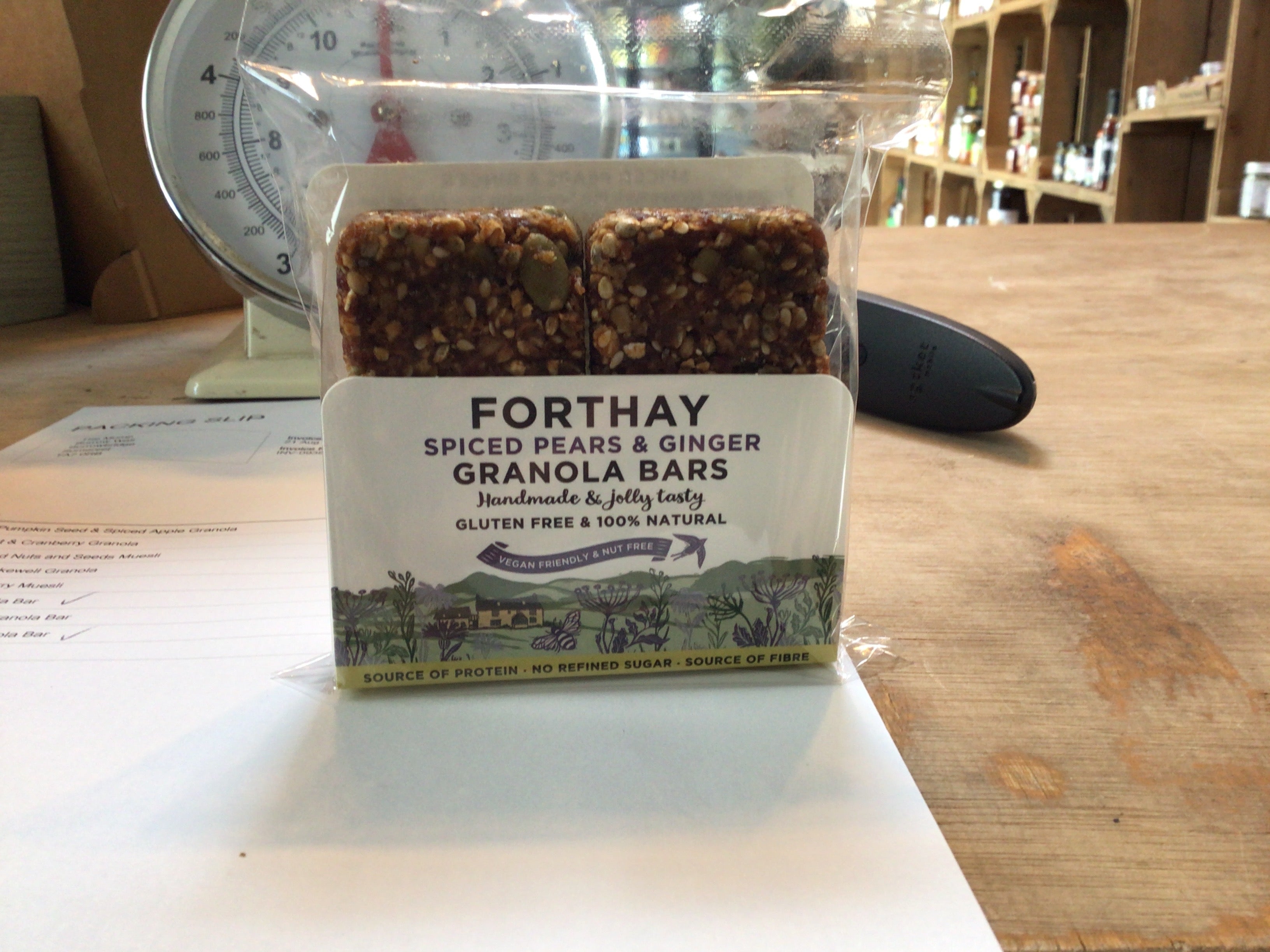 Forthay granola bar spiced pears and ginger
