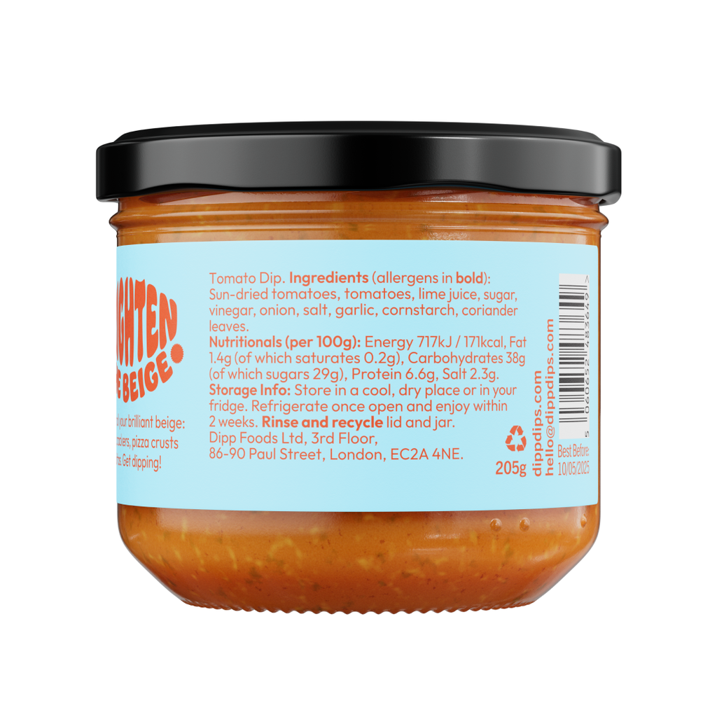 Dipp Sun Roasted Tomato Dip; No Artificial Preservatives