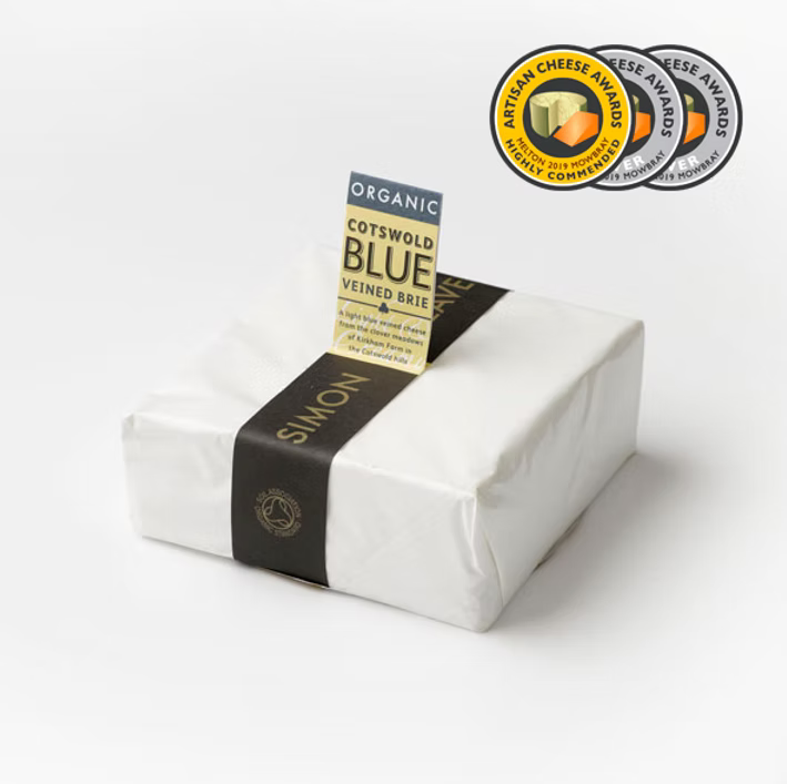 Organic Cotswold blue veined Brie 300g