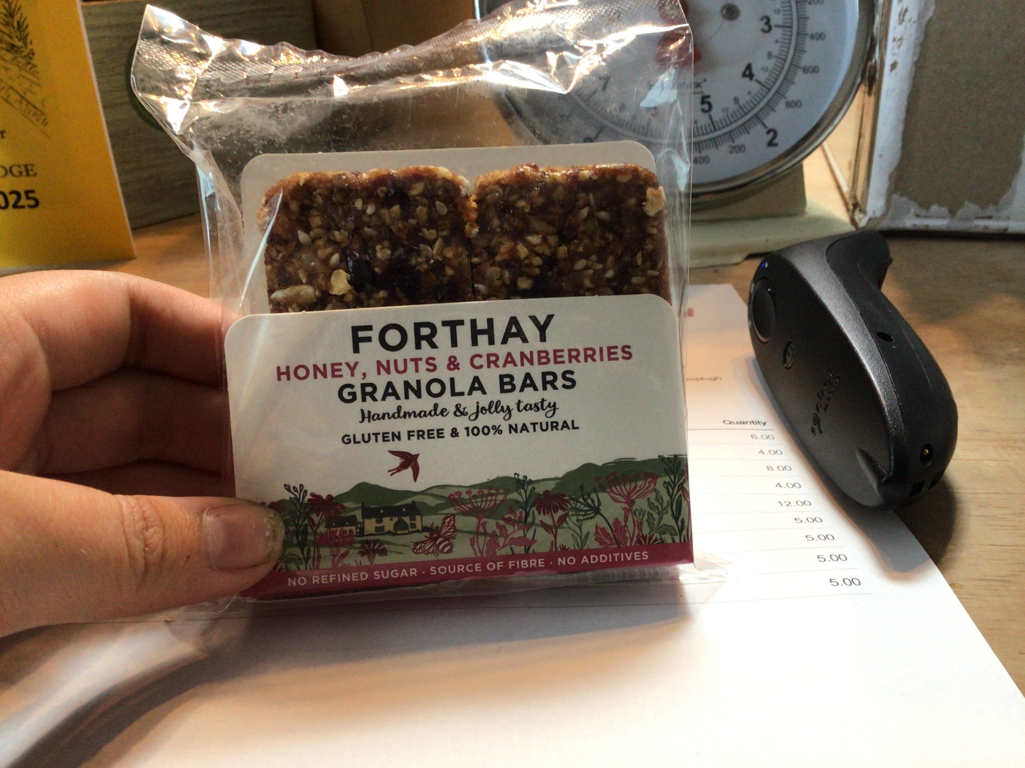 Forthay granola bar honey, nuts & cranberries