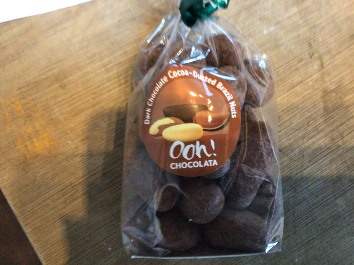 Dark Chocolate Cocoa-dusted Brazil Nuts