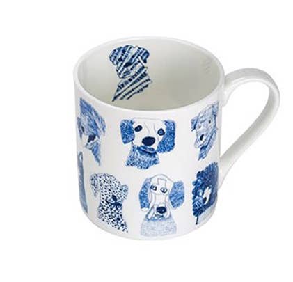 Blue Dogs, Fine Bone China Dog Mug