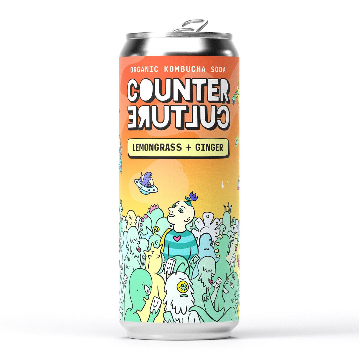 Counter Culture - Lemongrass + Ginger Organic Kombucha Soda 330ml