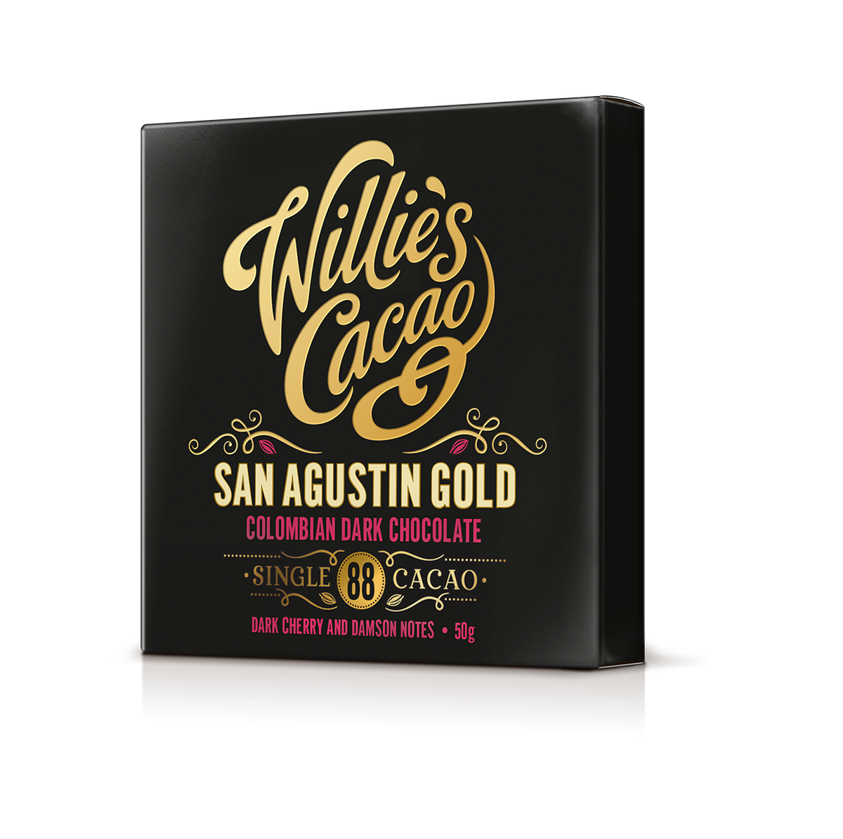 San Augustin 88% dark chocolate. Red fruit notes. Vegan. 50g