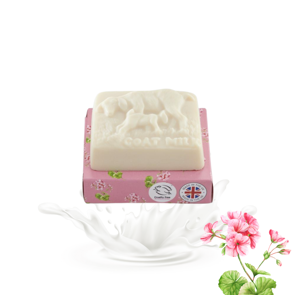 Goats Milk Soap Bar (Geranium) 100% NATURAL