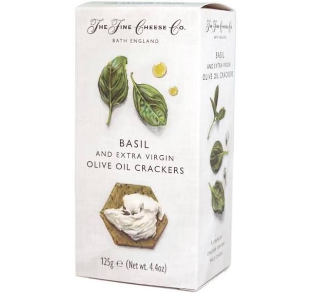 Basil and Extra Virgin Olive Oil Crackers